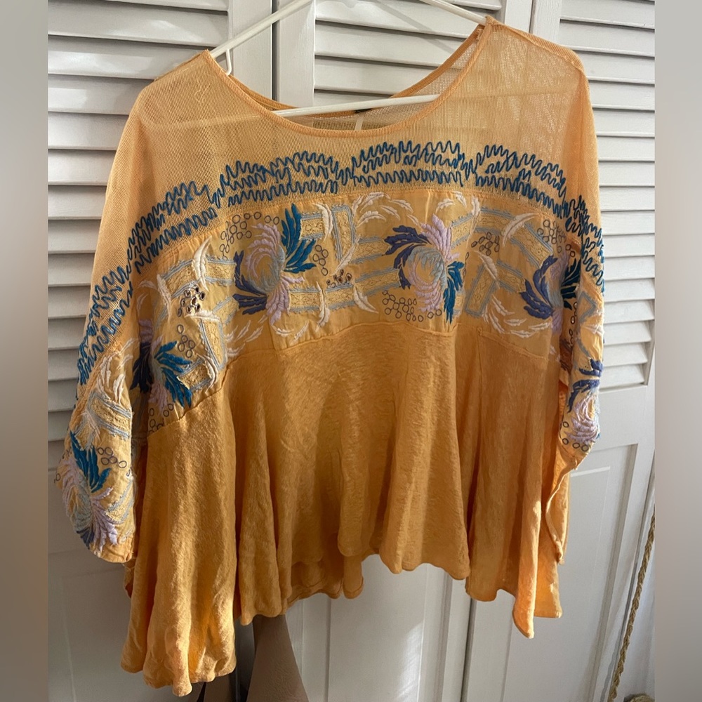 Yellow Free People Top